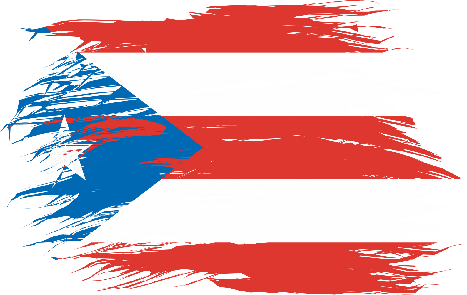 Puerto Rico Flag Abstract Shape