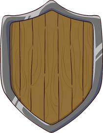 Loose Cartoon Fantasy Wooden Shield