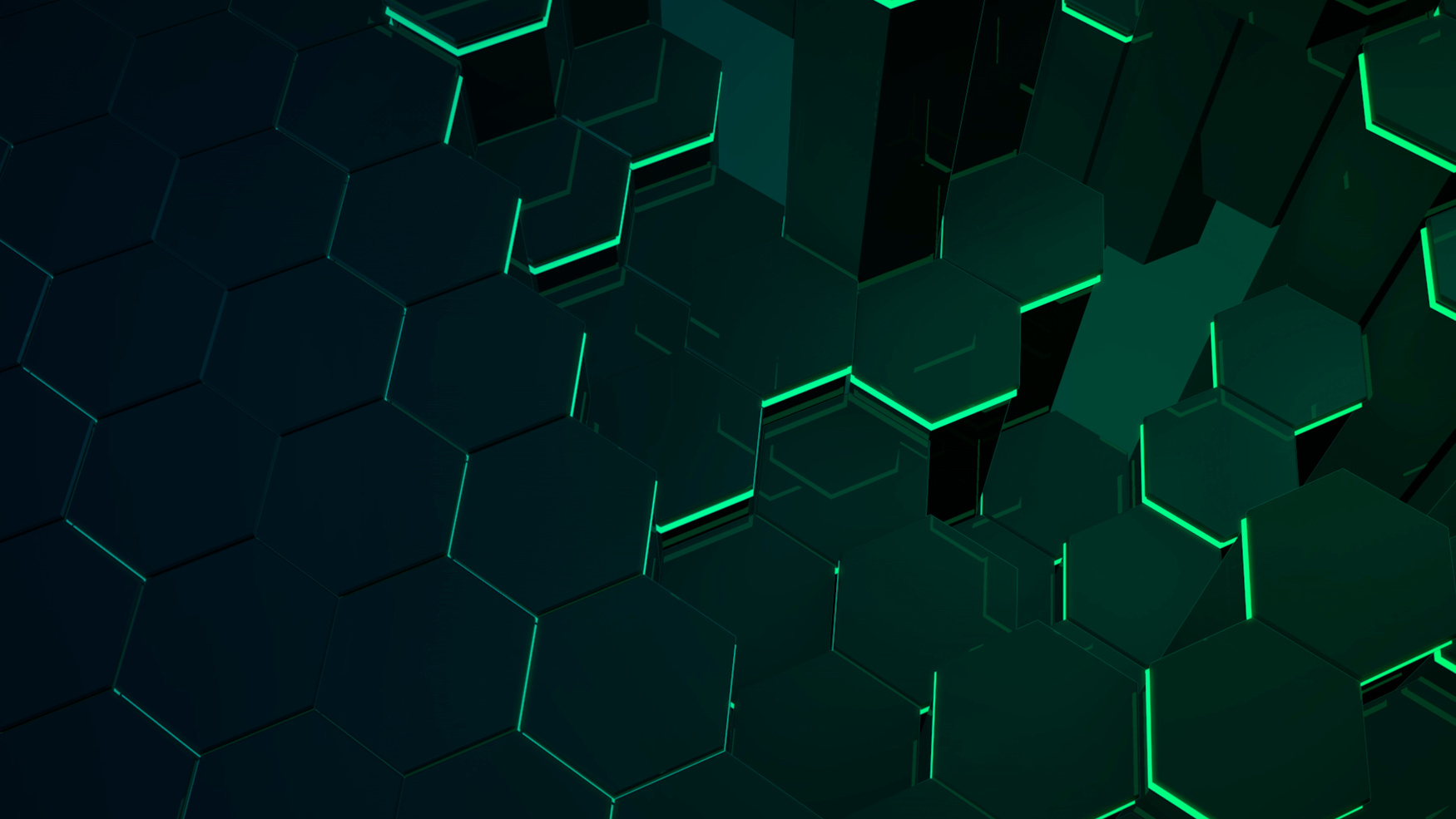 Dark green hex grid background